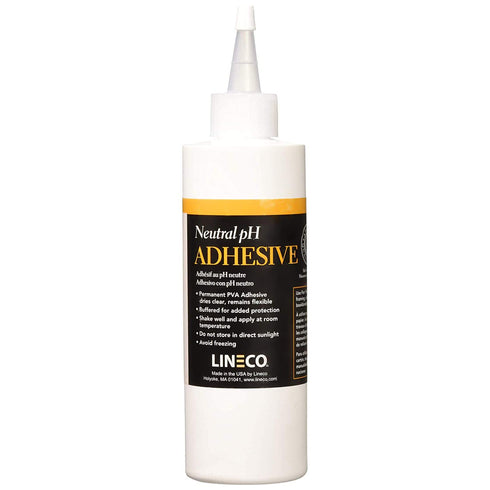 LINECO Neutral pH Adhesive 8 Oz, Acid-Free, All-purpose Glue, Dries Clear for Bookbinding and Crafts