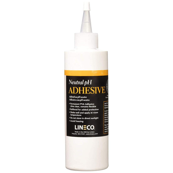 LINECO Neutral pH Adhesive 8 Oz, Acid-Free, All-purpose Glue, Dries Clear for Bookbinding and Crafts
