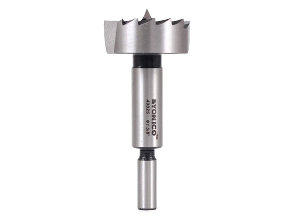 YONICO 43025S Steel Forstner Drill Bit, 1-5/8-Inch Diameter, 3/8-Inch Shank