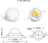 CHANZON 10 pcs High Power LED Chip 1W Warm White 3000K - 3500K, Super Bright SMD COB Light Emitter Components