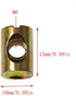 RLECS 12pcs M6 Pozidriv Hammer M6 15mm Slotted Barrel Nuts Cross Dowels Slotted Nuts Horizontal Hole Nut Embedded Nut