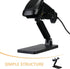 Tofficu Adjustable Barcode Scanner Holder Stand for Desk with Durable Stable Base Multifunctional Handheld Scanner