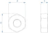 Stainless 4-40 Hex Nut (100 pcs) - 18-8 304 Stainless Steel, Bright Finish