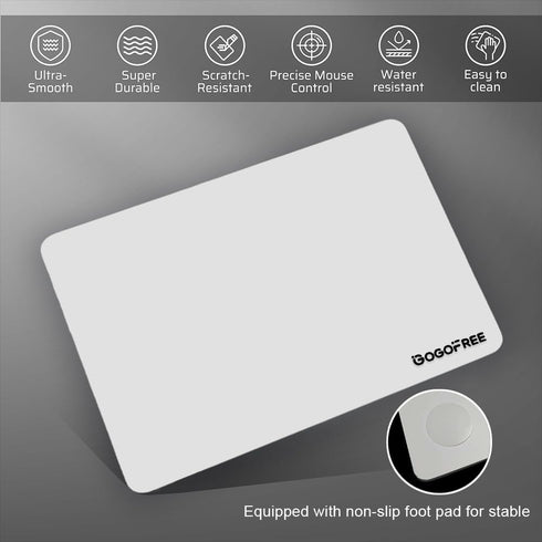 WIYIXI (15.7'' 11.8'') Glass Gaming Mouse Pad, Professional Esport Tempered Glass Mouse Pad Ultra-Smooth Micro-Etched