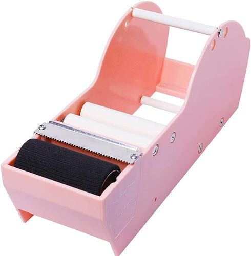 QILIMA Desktop Pink Water Activated Tape Dispenser, 1.88In x 55 Yards Kraft Paper Gum Tape