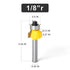 2PCS Roundover Edging Router Bit Set, 1/4-Inch Shank Round Nose Cutter Tools, 1/8" Radius