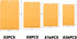 Frienda 4 Sizes Clasp Envelopes, Kraft Paper Catalog Clasp Envelope with Closure for Filing, 50 Pieces (Yellow)
