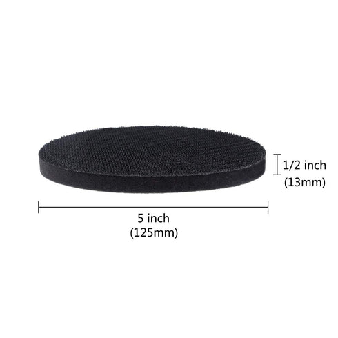 5 Pack 5 Inch Soft Density Interface Pads Hook and Loop Sponge Cushion Buffer Backing Pad (Set of 5)