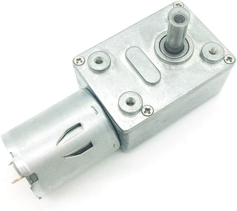 JGY-370 12V 30rpm DC Worm Gear Motor, 6kg.cm Mini Turbine Reducer Electric Machine for Toys, Self-Locking