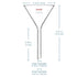 StonyLab 2-Pack Heavy Wall Borosilicate Glass Funnel, Short Stem 75mm Diameter