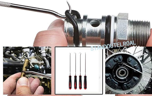 Long Hook Set, Oil Seal Hook and Screwdriver for Assembly and Removal of Small Parts, Automotive and Electronics Repair