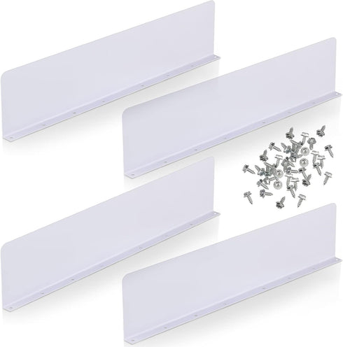 4 Pcs Gutter Valley Splash Guards with 40 Screws, Downspout Diverter for White Roofing, Residential Flat Shingle