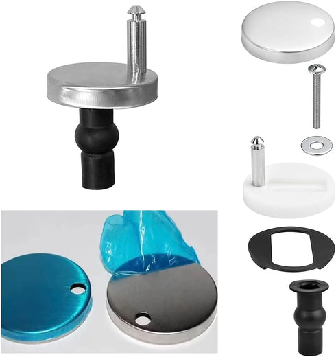 LINXIU 2 Toilet Seat Hinge Bolts Kit Quick Release Top Hinge Fixings Expanding Rubber Toilet Seat Replacement Parts