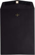 JAM PAPER 9 x 12 Open End Catalog Envelopes - Smooth Black with Clasp Closure, 50/Pack