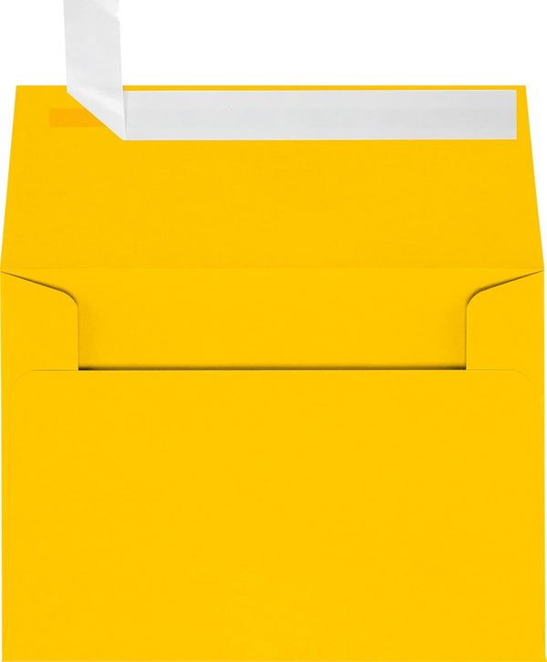 LUXPaper A2 Invitation Envelopes | Peel & Press | Sunflower Yellow | 4 3/8" x 5 3/4" | 80lb. Text | 50 Qty