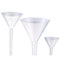 Plastic Funnel Set, 3 Pcs Lab PP Funnels (Pack of 3) 100mm x 2, 75mm x 2, 50mm x 2