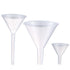 Plastic Funnel Set, 3 Pcs Lab PP Funnels (Pack of 3) 100mm x 2, 75mm x 2, 50mm x 2