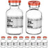 Ks-Tek Sterile Empty Vials with Self Healing Injection Port, 20ml, 10 Pack