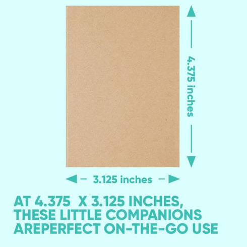 K-Kraft Mini Notebooks with Kraft Paper Covers ( 4.375 x 3.125 inch Set of 6) by K-Kraft