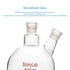 StonyLab Glass 500ml Heavy Wall Round Bottom Flask RBF, 19/22 Center and Side Standard Taper Outer Joint