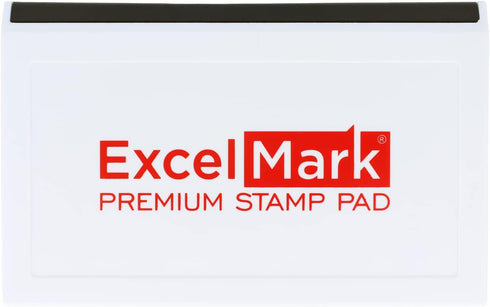 ExcelMark Rubber Stamp Ink Pad - Extra Large 4-1/4" by 7-1/4” (Red)