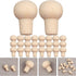 1 12 24Pcs Alipis Miniature Drawer Knobs Scale Tiny Furniture Accessories for Dollhouse Cabinet Door Handles Small Wood