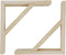 Dnyta 2 Pcs Rustic Wall Mount Wood Shelf Brackets, 7.8"x7.8" Unfinished Solid