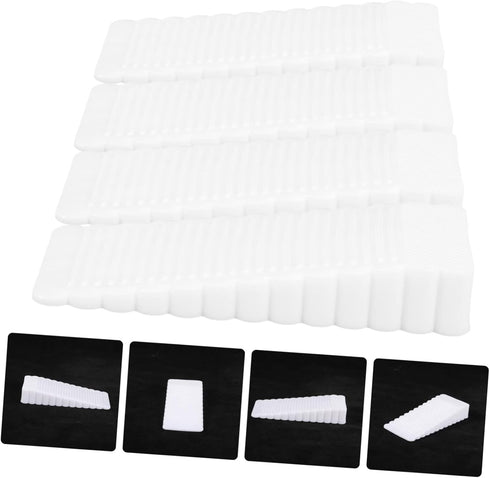 Artibetter 4pcs Wobble Stopper Wedges, Toilet Shims for Leveling Furniture Home Improvement