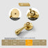 PIYYQNY 2 Pack 71mm) Drawer Pulls Dresser Knobs Brass Pendant Handle Gold Drawer Handle Bedroom Wardrobe Bedside Table