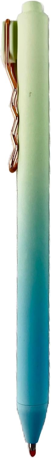 Fengtaiyuan Lv05 Stylish Gradient Color Pen, Black Ink, 0.5mm Extra Fine Gel Ink Rollerball for Smooth Writing