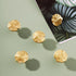 SANCHAKOU 4 Pack Cabinet Furniture Knobs Brass Wardrobe Cabinet Bedside Table Lotus Leaf Handle Door Shoe Cabinet