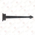 13.90" Dummy (2 Pack, Adonai Hardware "Agee Heavy Duty Antique Cast Iron Strap False or Faux or Hinge Front Matte