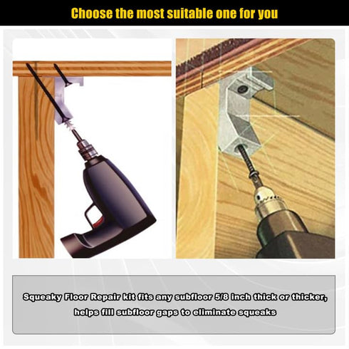 Squeaky Wood Relief Floor Repair Kit, 6 Pcs for 5/8 inch or Thicker Subfloor, Eliminates Squeaky Floor Sounds without
