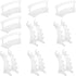 Deskium Set 10 6 Acrylic Pen Stand - Pieces With Slots For Desk, Makeup Brushes, Stationery