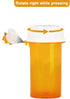 Prescription Reversible Thumb Tab Vials, Medicine Container with Reversible Cap, Pill Bottle (16 Dram, 12pcs)