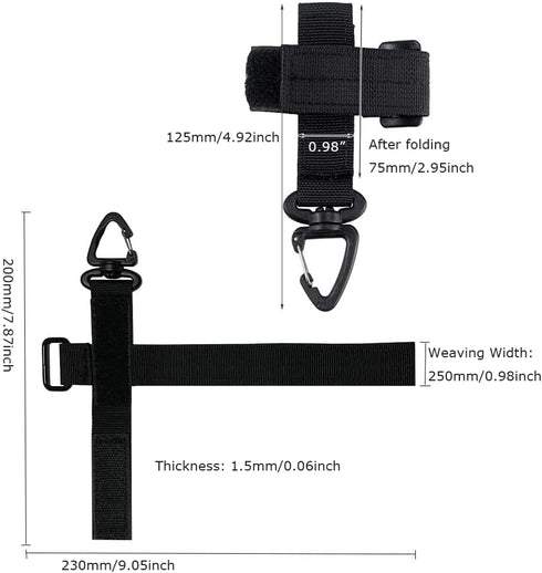 2Pcs Glove Holder for Duty Belt, Glove Clips for Work, Tactical Gloves Strap Keeper, Climbing Rope Storage Buckle