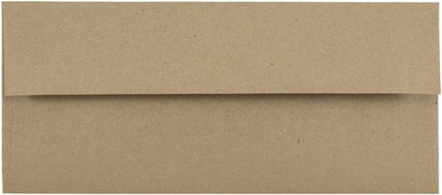JAM PAPER #10 Business Premium Envelopes - 4 1/8 x 9 1/2 - Brown Kraft Paper Bag - 100/Pack