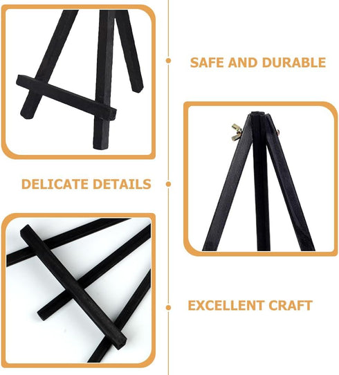TEHAUX Mini Easel Tripod - Wooden Display Stand for Tabletop Canvas, Photo Easel, and Card Easel