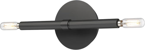 ML 25702-MB 5.75" 2-Light Lighting Skyva High Wall Sconce - Matte Black