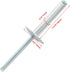 60 Pcs 3/16" x 1-3/16" Large Flange Aluminum Blind Rivets, Dome Head Pop Rivets for Installing Accessories, Silver