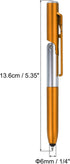 MECCANIXITY Multifunction Stylus Pen Capacitive Touch Screen Ballpoint Pens with LED Light, Foldable Phone Holder Stand for Writing in The Dark, Orange
