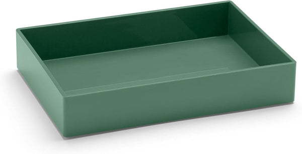 Poppin Stackable Medium Accessory Tray - Modular Lacquer Desk Trays for Office Organization
