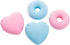 Blue Tape Dispenser with Heart Shape Organizer, Invisible Tape Cutter for School Office