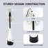 HASHI One Touch Kickdown Door Stopper, Heavy Duty Door Holder with Height-Adjustable Rubber Tips, White 4 inch, 2pack