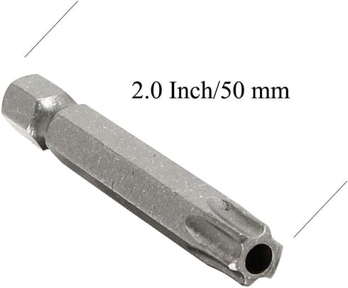 XMHF 1/4- Inch T40 S2 50mm 10Pcs Hex Shank Torx Steel Security Screwdriver Bit Long