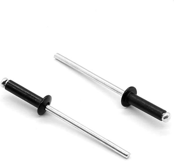 1/8 x 1/2 Inch Pop Rivets Kit, 100Pcs Black Aluminum Blind Rivets for DIY Home Uses