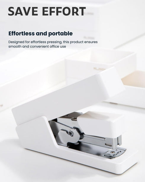 Effortless Office Stapler, 25 Sheet Capacity, Multi-Functional Manual Stapler for Students, Family, ABS Body, Steel