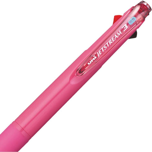 Uni Ballpoint Pen Jetstream, 3 Color Black, Red, Blue Ink, 0.5mm, Rose Pink (SXE340005.66)