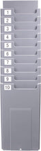 NADAMOO 10-Slot Time Card Holder, Wall-Mounted, Retractable and Expandable Plastic Punch Card Rack,