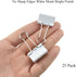 HAHIYO Binder Clips, Heavy Duty Paper Clamps, 0.98 inches Width, No Sharp Edges, 25 Pack for Home Office School